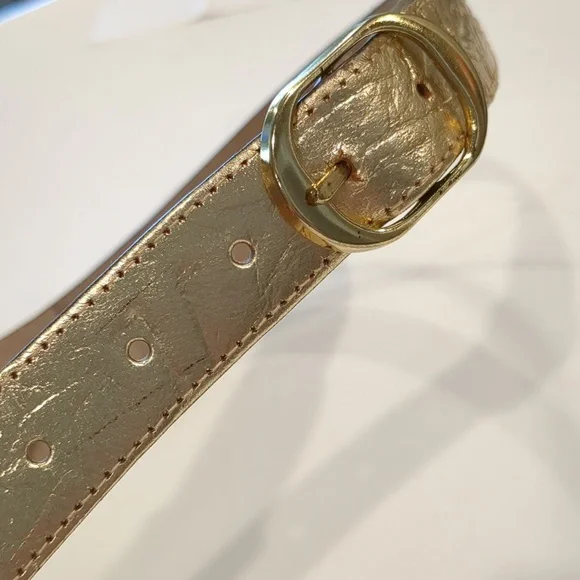 Vintage Metallic Shiny Gold Wonder Woman Point Retro 80\'s Belt XS S Vintage Metallic Shiny Gold Wonder Woman Point Retro 80 main image 3